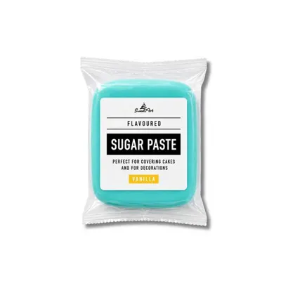 Modrý fondán na dort SweetArt Sky Blue s vanilkovou příchutí v balení 250 g k potahování a modelování dortů