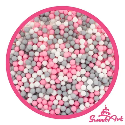 Cukrové perly SweetArt Kitty mix o průměru 5 mm k dozdobení dortů a cupcakes