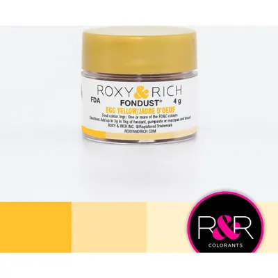 Vajíčkově žlutá prachová potravinářská barva Roxy and Rich o hmotnosti 4 g na zdobení dortů