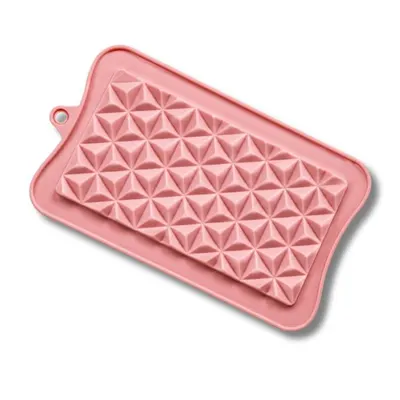 Silikonová forma s diamantovým geometrickým vzorem na čokoládové tabulky