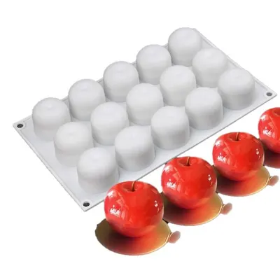 Silikonová forma na 15 jablíček pro přípravu semifreddo, mražených dezertů a zmrzliny