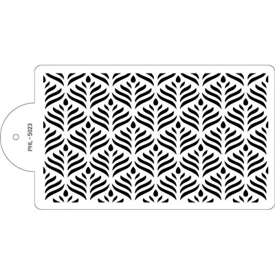 Stencil šablona Cakesicq Mara pro zdobení dortů krémem, polevou nebo fondánem s elegantním ornamentem o rozměru 40 x 21 cm