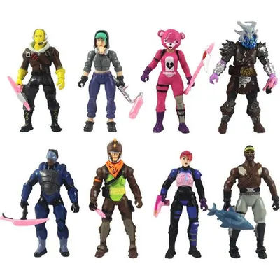 Fortnite figurky na dort 10 cm, 8 ks