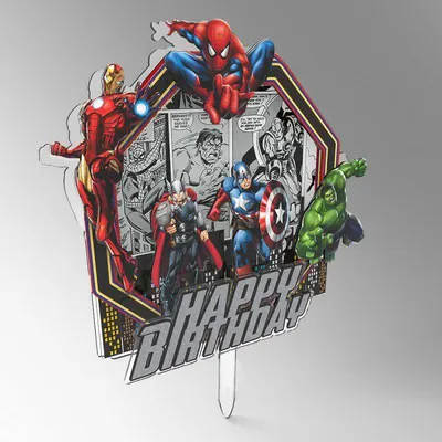 Zápich do dortu Avengers, hrdinové komiksu, nejedlý