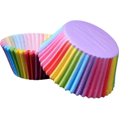 Barevné cukrářské košíčky o rozměrech 50x30 mm na pečení muffinů a cupcakes, balení 50 ks