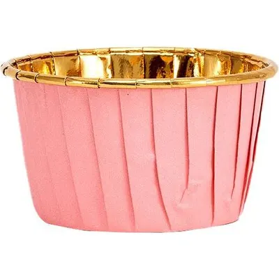 Růžové košíčky na muffiny s pevným okrajem 50x39 mm 50 ks