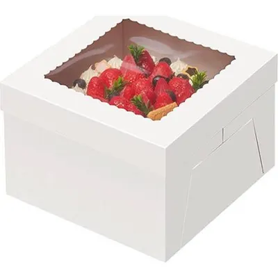 Krabice na dort Cakesicq o rozměrech 30 × 30 × 20 cm pro bezpečný převoz velkých a vícepatrových dortů
