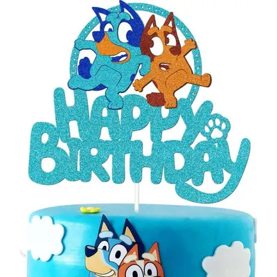 Zápich na dort Happy Birthday Bluey 5 ks