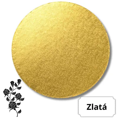 Dortová podložka teplá zlatá - 30 cm, výška 12 mm