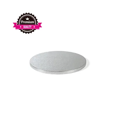 Kruhová stříbrná podložka pod dort Decora o průměru 26 cm a síle 1,2 cm