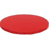 Kulatá podložka pod dort červená, průměr 25 cm, výška 1,2 cm