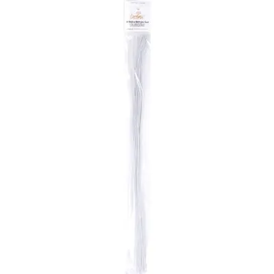 Květinové drátky bílé střední, délka 40 cm, 50 ks