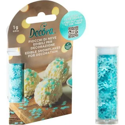 Jedlé třpytivé vločky na dort 1 g