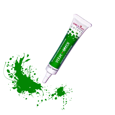 Gelová barva SARACINO v zelené barvě, 20 g, pro obarvení dortových krémů, šlehačky a potahovací hmoty