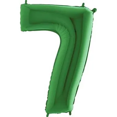 Nafukovací balónek číslo 7 zelený 102 cm extra velký