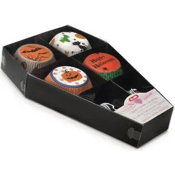 Cukrářské košíčky ve tvaru rakve od značky Ibili na halloweenské cupcaky