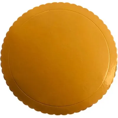 Kulatá zlatá podložka pod dort o průměru 25 cm od značky Dekora