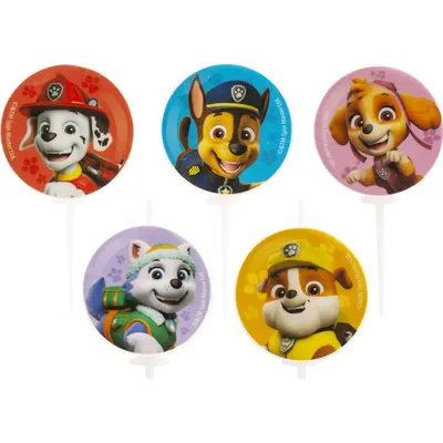 Svíčky na dort Paw Patrol 3 cm, 5 ks