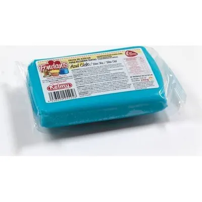 Potahovací hmota Kelmy v nebeské modré barvě na dort, 250 g, pro hladký povrch a sytý odstín