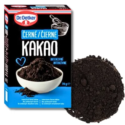 Černé kakao Dr. Oetker v balení 100 g pro intenzivně tmavé pečení a zdobení dortů