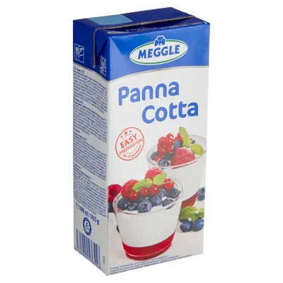 Hotová smetanová směs MEGGLE Panna Cotta 10 % na přípravu italského dezertu, balení 1 litr