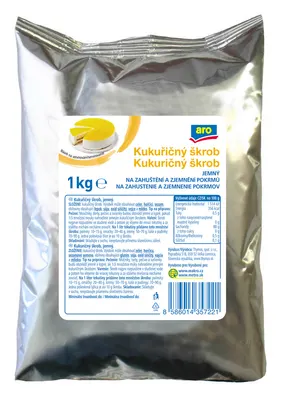 Jemný kukuřičný škrob ARO na zahuštění krémů a omáček a na nadýchaná pečiva