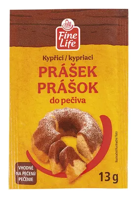 Kypřící prášek do pečiva Fine Life v sáčku 13 g pro nadýchané koláče, piškoty a třené těsto