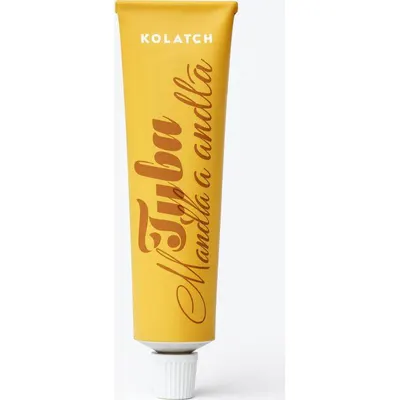 Mandlový krém se skořicí v tubě Kolatch od značky Natural Jihlava, 45 g, vhodný k mlsání i zdobení dezertů