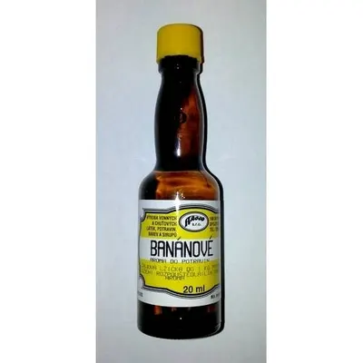 Potravinářské aroma s banánovou příchutí v 20ml lahvičce od značky Aroco na ochucení pečiva, krémů a nápojů