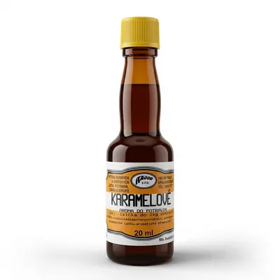 Aroco karamelová aroma do potravin v lahvičce o objemu 20 ml pro dochucení pečiva, dortů a krémů