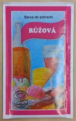 Potravinářská barva Aroco v práškové formě v růžovém odstínu pro obarvení krémů a potahovacích hmot