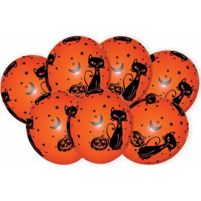 Sada 7 nafukovacích balónků v halloweenském motivu od značky Alvarak na party a sezónní dekoraci