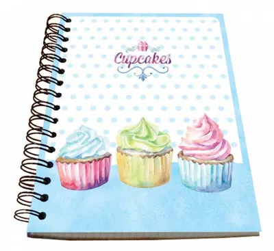 Spirálový blok A5 s motivem cupcakes