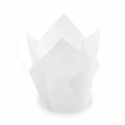 Tulipánový cukrářský košíček bílý 50 x 85 mm, 100 ks
