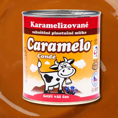Karamelové slazené mléko Bohemilk Condé Caramelo v chladicím balení o hmotnosti 1 kg pro krémy a náplně