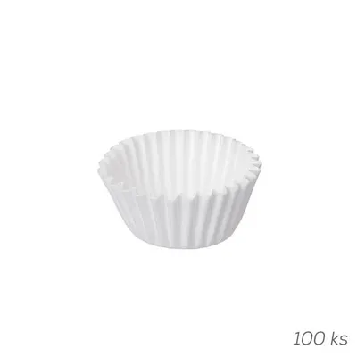 Papírové košíčky na muffiny bílé, průměr dna 2,9 cm, 100 ks