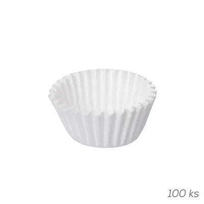 Papírové košíčky na muffiny bílé, průměr dna 3,1 cm, 100 ks