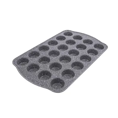 Nepřilnavá forma Orion GRANDE na 24 mini muffinů z kovu s pečicími miskami pro malé muffiny