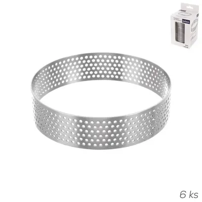Perforovaný ráfek na tartaletky kruh 8 cm, 6 ks