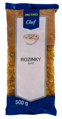 Zlaté sušené rozinky medium v balení 500 g pro pečení moučníků a těst