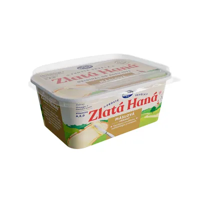 Roztíratelný tuk OLMA Zlatá Haná 73 % s máslovou příchutí v balení 250 g k pečení těst a krémů