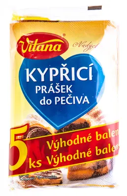 Kypřicí prášek Vitana v multibalení 5 sáčků po 13 g pro nadýchané pečení bábovek, koláčů a dortových korpusů