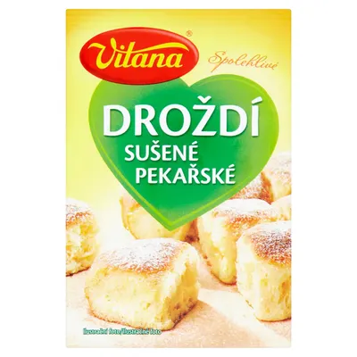 Vitana sušené droždí v sáčku 8 g pro kynutí těsta bez předchozího zakládání kvásku