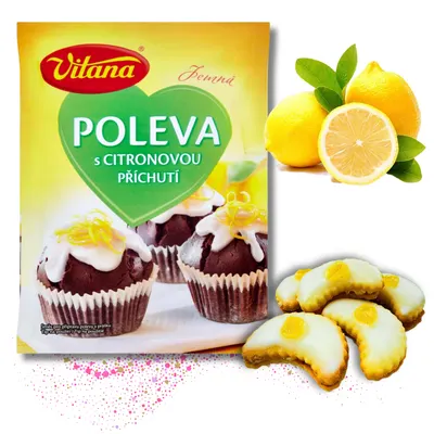 Vítana citrónová poleva v sáčku 100 g pro zdobení perníčků, bábovek a dortů