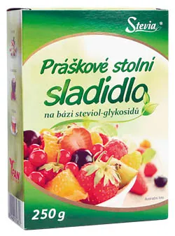 Stévie FAN sypké stolní sladidlo na bázi fruktózy a steviol-glykosidů v balení 250 g