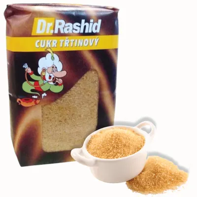 Třtinový cukr Dr. Rashid s plnou karamelovou chutí pro pečení a přípravu dezertů v balení 1 kg