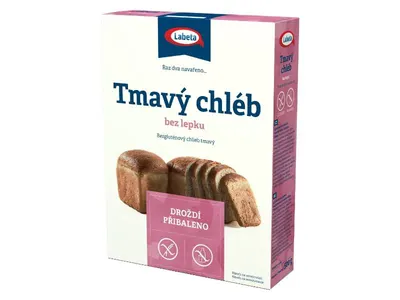 Směs na tmavý chléb bez lepku Labeta, 500 g, s přiloženým sušeným droždím k domácímu pečení