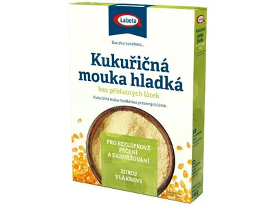 Kukuřičná mouka hladká značky Labeta v balení 250 g vhodná k pečení, vaření i zahušťování