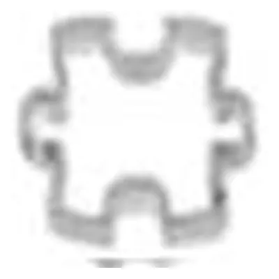 Vykrajovátko puzzle 2 cm z pocínovaného plechu