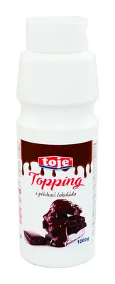 Čokoládový topping toje v příchuti čokoláda o hmotnosti 1 kg na dezerty, zmrzlinu a dorty